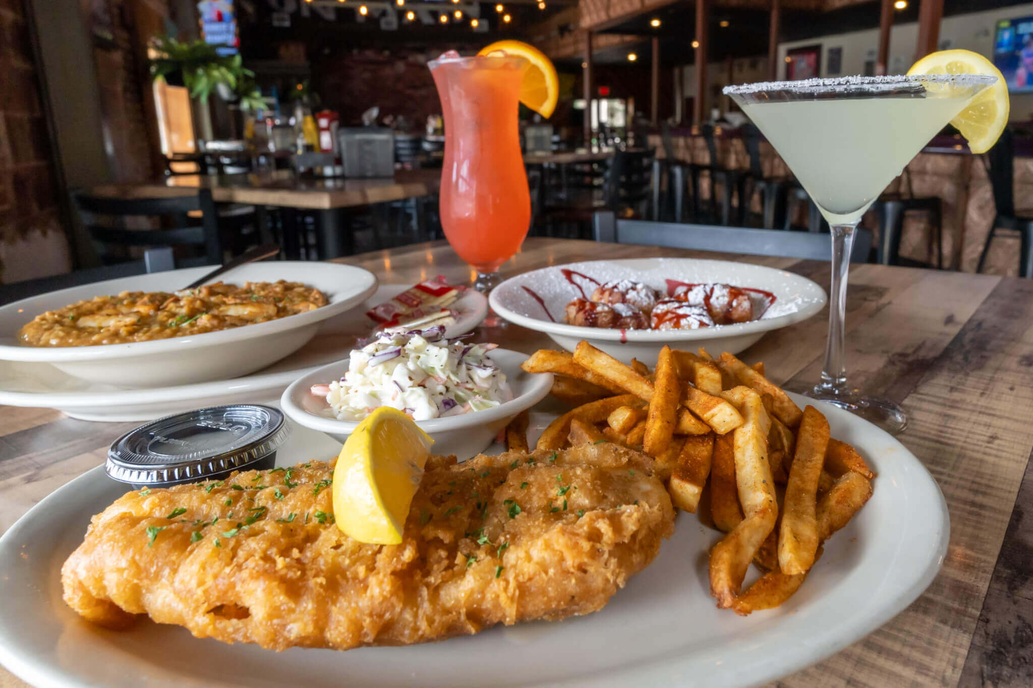 Bourbon collection at the bar