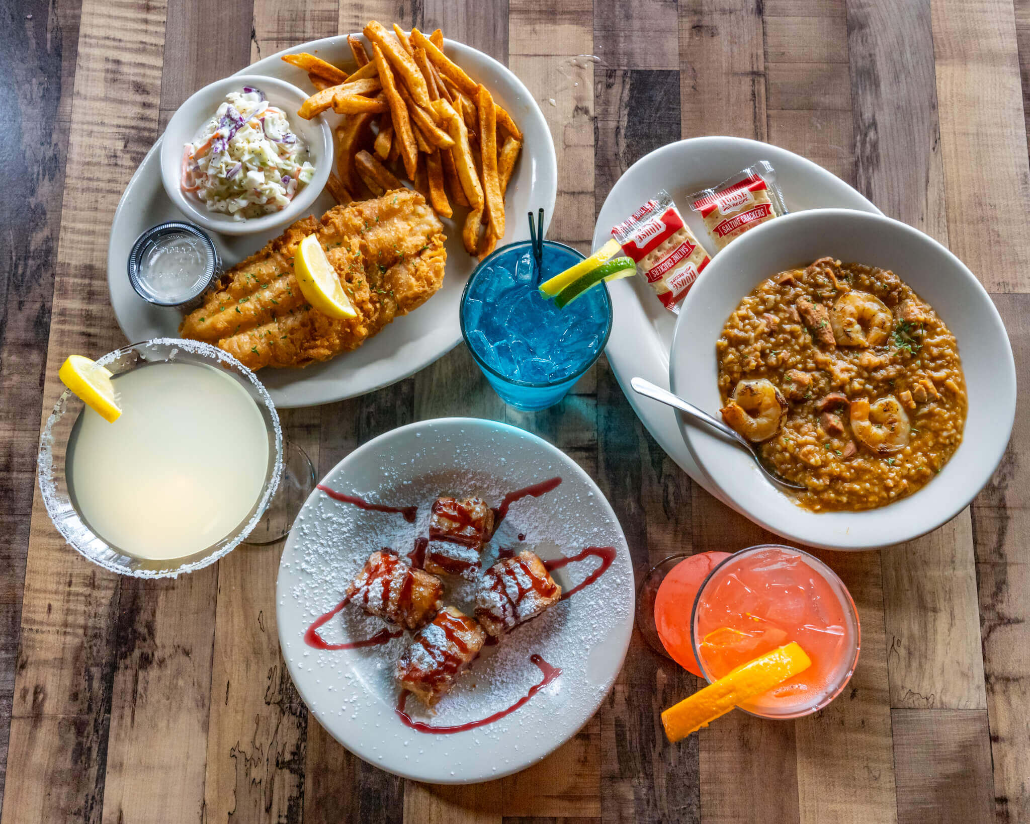 Food and drinks at Bourbon on Main